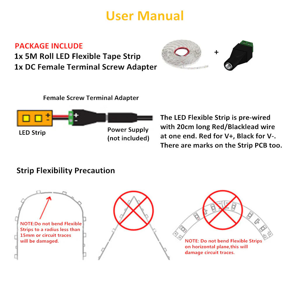 LightingWill 660–670nm SMD2835 DC12V Red LED Strip Light – 60/120/240 LEDs/m, 5 Meters, IP00/IP65
