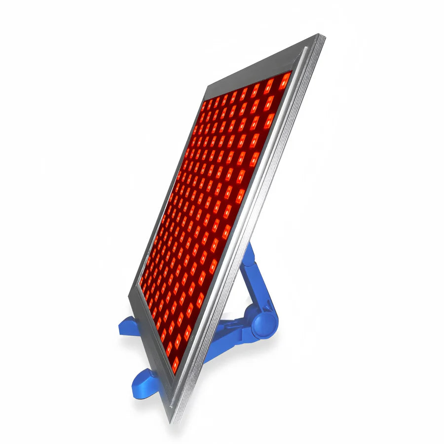 50W Infrared Therapy Lamp – Red Light 655–665nm & IR 850–860nm Dimmable Timer AC100–240V Aluminum Alloy + PC Cover Desktop Stand Skin Care & Muscle Relief Controller & Goggles Included US EU UK AU Plug