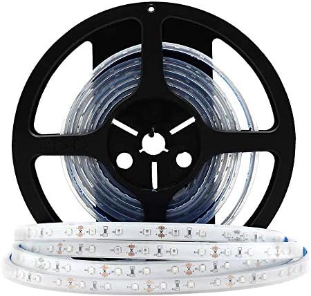 LightingWill DC12V 5M/16.4ft 24W SMD3528 300LEDs Infrared 850nm Signle Chip 8mm Wide Flexible LED Strips 60LEDs/M 4.8W/M Non-Waterproof for Multitouch Screen, Night Light Application IR850NM3528X300N