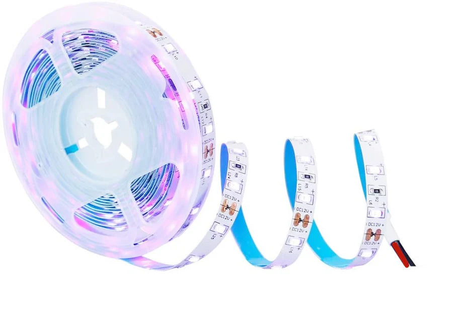 LightingWill 365–370nm SMD2835 UV LED Strip Light – 60/120/240 LEDs/m, 5M (16.4FT), DC12V, Non-Waterproof/IP67