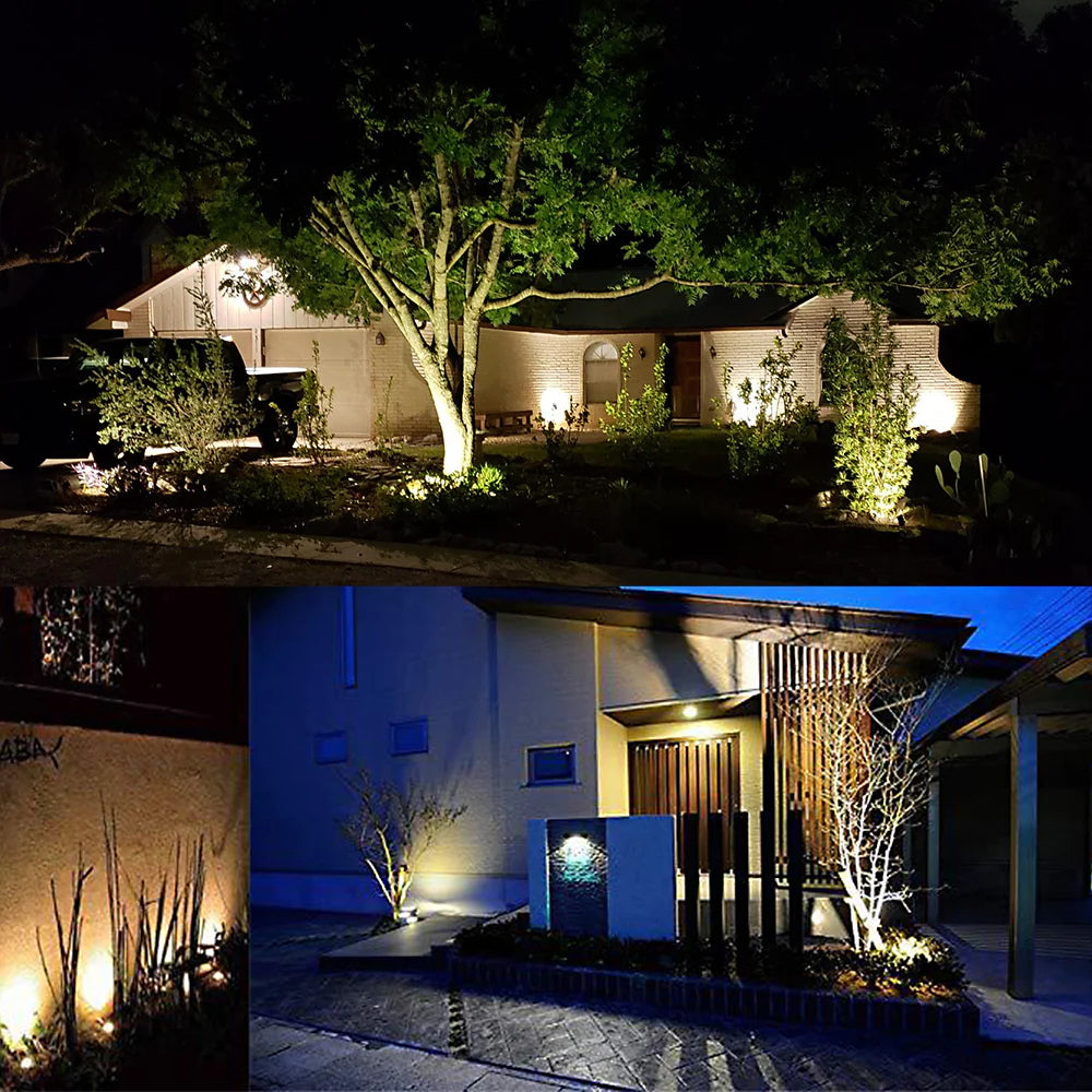 LightingWill 5W Low Voltage LED Landscape Light – DC 12V | 4 / 8-Pack | 3000K Warm White | IP65 Waterproof | Outdoor Lights for Yard Garden Pathway