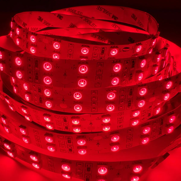660–670nm IP65 Waterproof DC12V-IR LED Strips-SMD2835/SMD5050-30/60/120/240 LEDs/m-5/50 Meters-Red Light Beauty, Body Care, Wellness Light, Skin Care