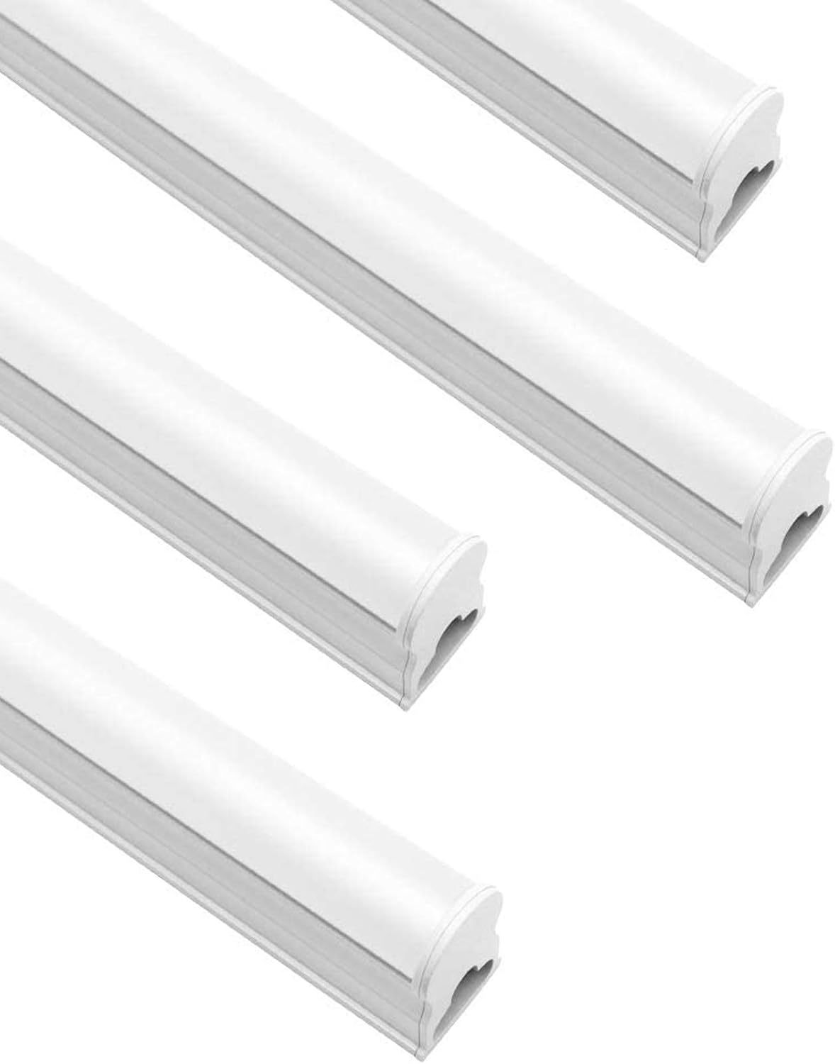 LightingWill LED T5 Integrated Fixture 3FT, Warm White 3000~3500K, 14W, Linkable LED Shop Light, LED Ceiling Light and Under Cabinet Light, Corded Electric with Built-in ON/Off Switch,(4 Pack)