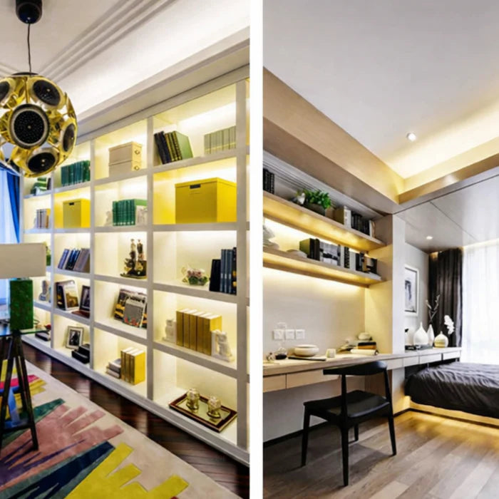 DC12V SMD2835 Single Color LED Strip Light | 5M | 60 LEDs/m | 8mm PCB | 0.2W per LED | High Brightness | IP00 / IP67 | Warm White / Natural White / Cool White / Blue | for Mirror, Kitchen Cabinet, Bedroom