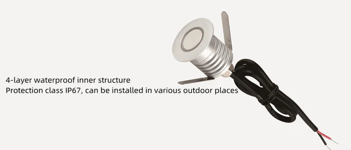 8/10-Pack Low Voltage Halo Ring LED Step Lights – 3000K / 4000K / 6000K | 1W / 3W | DC12–24V | IP67 Waterproof Recessed Wall & Stair Lights