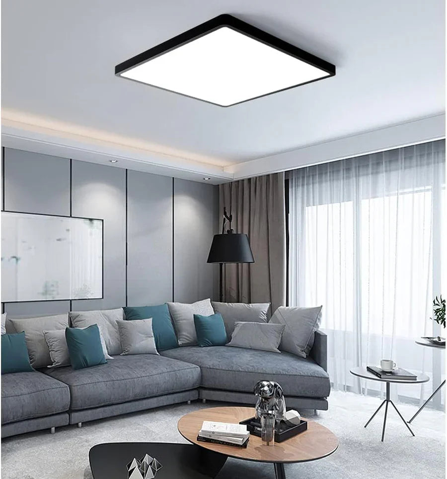 9 Inch 18W White / Black Square Ceiling Light – AC 110–130V | 3000K / 4500K / 5000K / 6500K | Flush Mount Ceiling Light for Modern Home Lighting | 1-Pack – Local Stock (US)