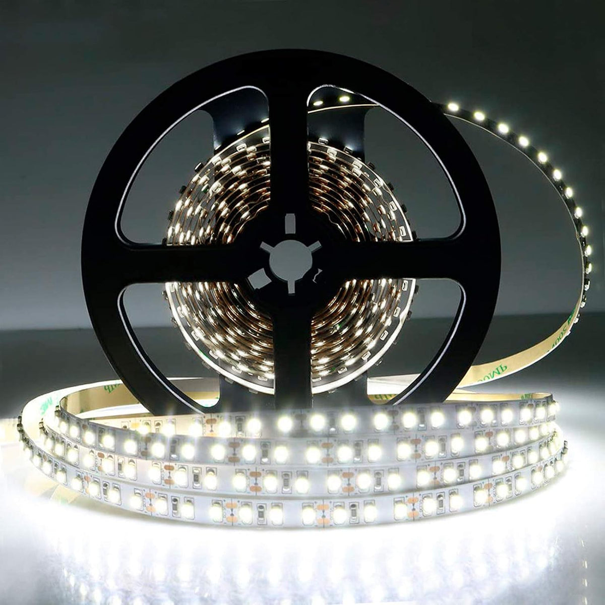 LightingWill LED Strip Lights CRI90 SMD5050 150LEDs 16.4Ft/5M Ultra Warm White 2700K-3000K DC12V 36W 30LEDs/M 7.2W/M 10mm White PCB Flexible Ribbon Strip with Adhesive Tape Non-Waterproof H5050UWW150N