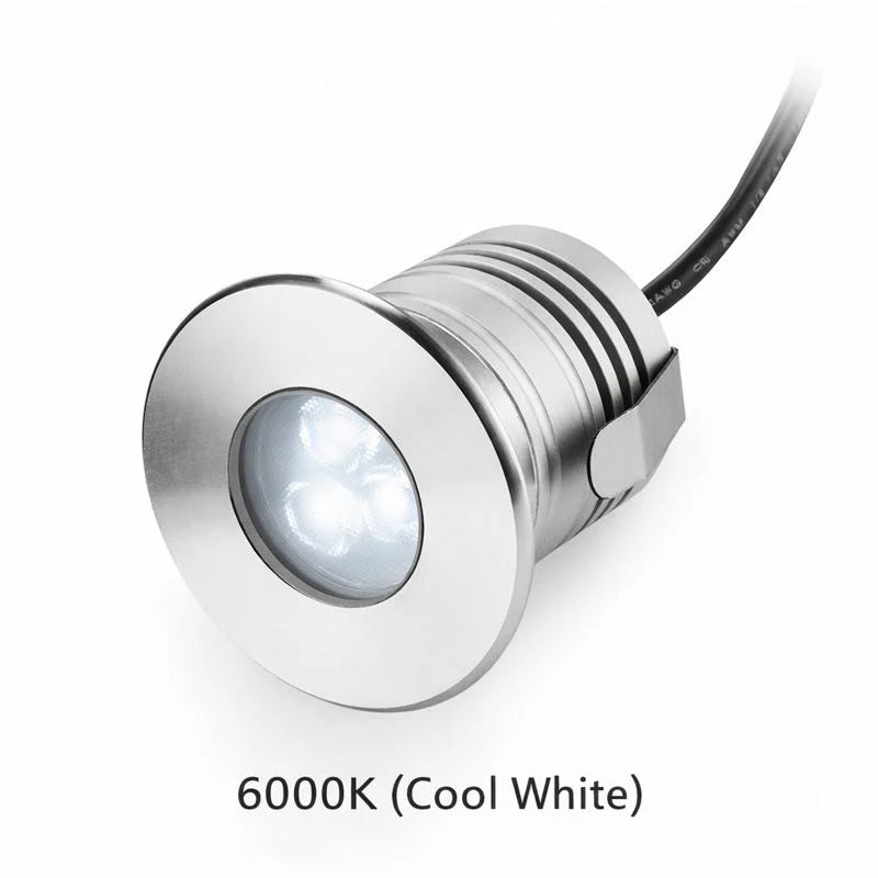 3W 3-LED Underwater Pool Lights – DC 12V / 24V Low Voltage | 3W | Stainless Steel & Aluminum Submersible Lights | IP68 Waterproof | Red / Green / Blue / 3000K / 4000K / 6000K for Pool, Fountain & Pond Lighting |  8 / 10-Pack