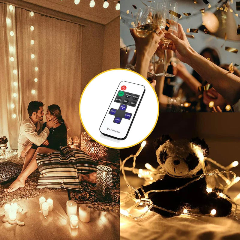 LightingWill LED Strip Controller DC5V-24V RF Remote Dimmer Black Wireless LED Controller for Single Color 5050 3528 LED Strips