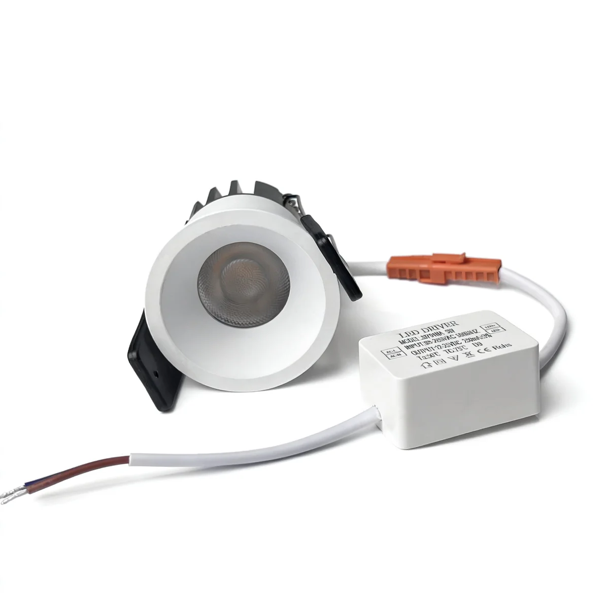 FX Waterproof Downlight – FX 5 Series Deep Anti Glare Mini LED Downlight 3W 5W Ø1.38" Cutout 24° Beam AC100–240V CRI 95+ Full Spectrum Precision Accent Lighting Housing 4 10 Pack Non Dimmable