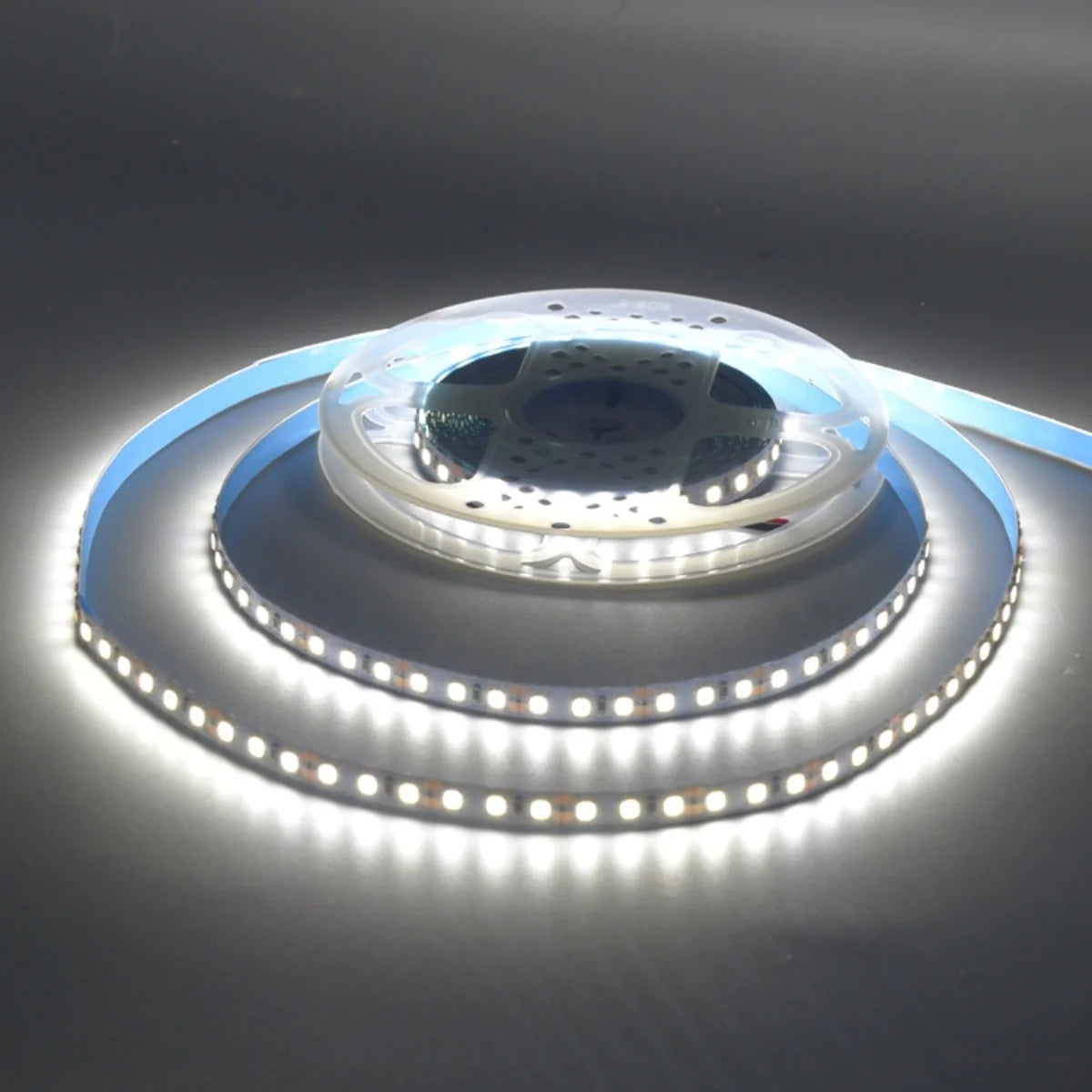 SMD2835 LED Strip Light, 5m Roll | 12V / 24V DC | 120 LEDs/m | 12W/m | White 3000K / 4000K / 6000K | 8mm PCB | IP00 / IP65 / IP67