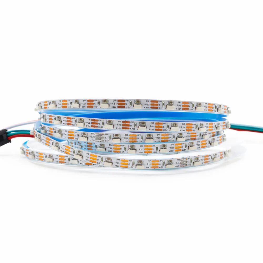 LightingWill Side Emitting SMD4020 RGB LED Strip Light - DC12V | 60 LEDs/M | 5mm PCB | Non-Waterproof | 5/50M | for Mirror, Kitchen Cabinet, Bedroom