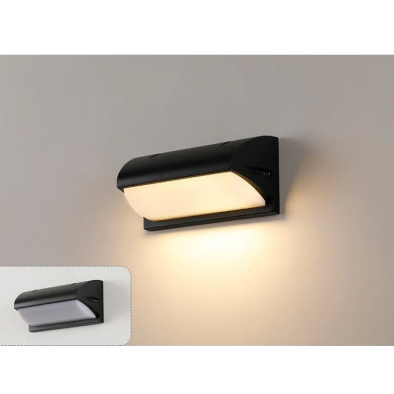 LightingWill LED Wall Light 18W 30W Outdoor Waterproof Wall Sconce 3000K 4000K 6000K Black Up Down Wall Light IP65 Aluminum Porch Garden Balcony Indoor 2 Pack