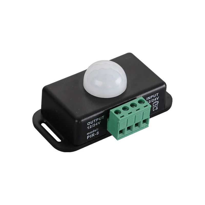 LightingWill LED Strip Motion Sensor Switch DC12V 24V 6A PIR Motion Detector Controller for LED Strips