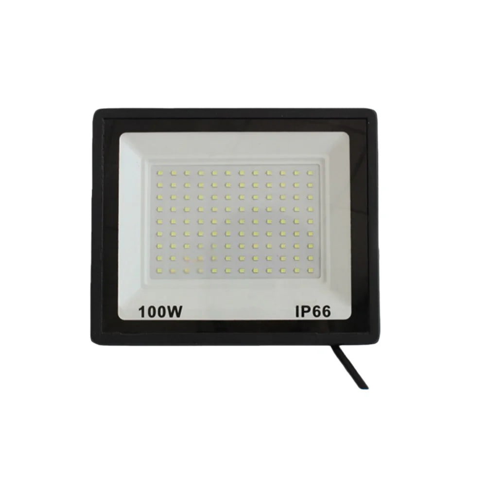 LightingWill FL-E Series LED Flood Light Outdoor 10W-300W IP66 SMD2835 Security Floodlight 90-100LM/W Aluminum Black Housing Hardwired Warm White Cool White 2/10-Pack