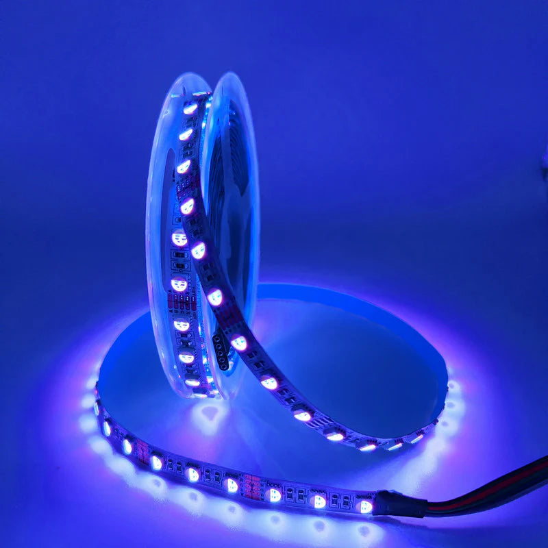 LightingWill DC12V RGBW/RGBWW LED Strip Light, 12mm PCB 4-in-1 SMD5050 60 LEDs/m, Non-Waterproof Flexible LED Tape Light for Mirror Kitchen Cabinet Bedroom, 5m 50m