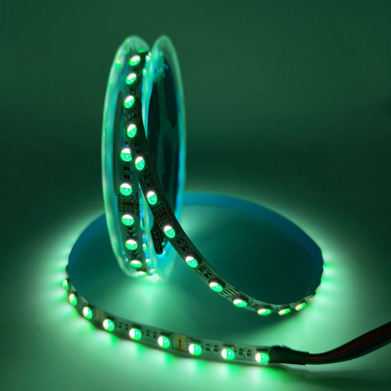 LightingWill DC24V RGBW/RGBWW LED Strip Light, 12mm PCB 4-in-1 SMD5050 60 LEDs/m, Non-Waterproof Flexible LED Tape Light for Mirror Kitchen Cabinet Bedroom, 5m 50m