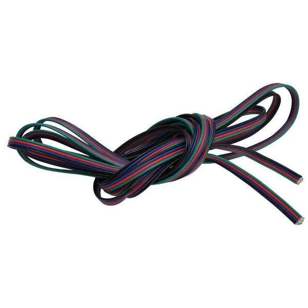 22Guage RGB LED Strip Extension Cable, 4pin 4Color Stand Wire Bonded Flat Cable for SMD5050 3528 RGB Color, 20m/50m