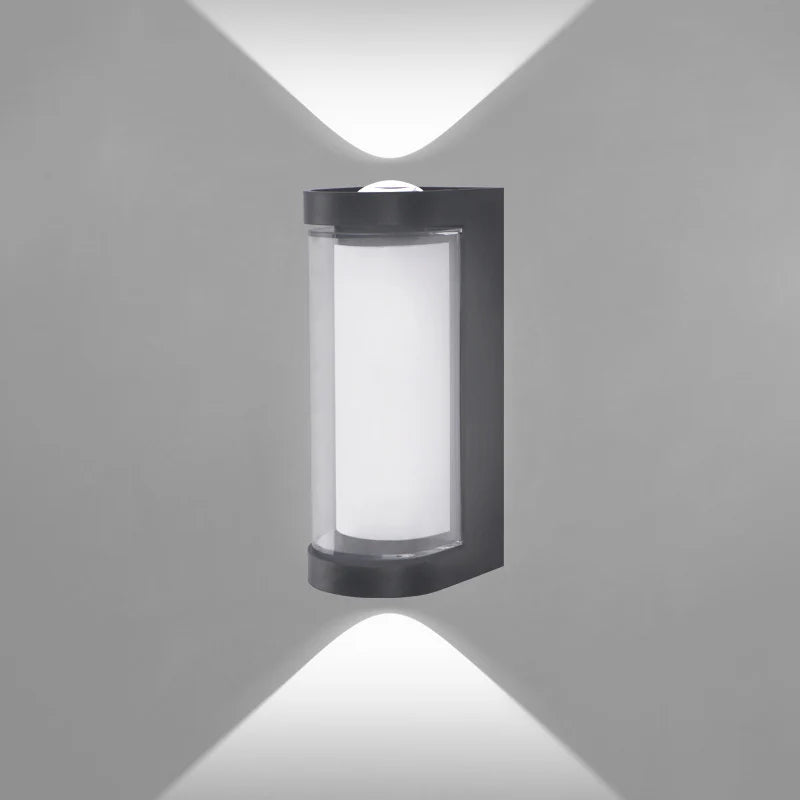 LightingWill LED Wall Light 7W Outdoor Waterproof Wall Sconce 3000K 6500K Square Round Up Down Wall Light IP65 Plastic Porch Garden Balcony Indoor 4 Pack
