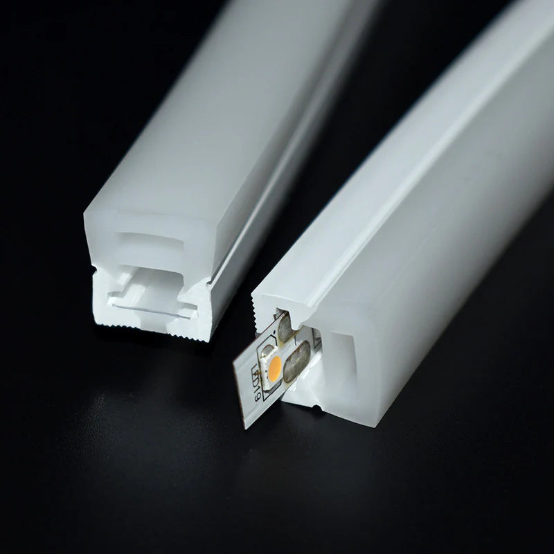 S1220 Black Side Edge Lighting Neon Light Housing – 12x20mm | Silicone LED Channel System | 10mm PCB Width | IP67 Waterproof | 16.4FT/5M*1/16.4FT/5M*5