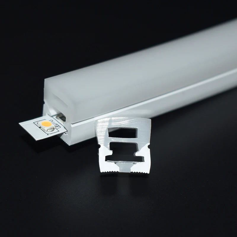 S1220 Black Side Edge Lighting Neon Light Housing – 12x20mm | Silicone LED Channel System | 10mm PCB Width | IP67 Waterproof | 16.4FT/5M*1/16.4FT/5M*5