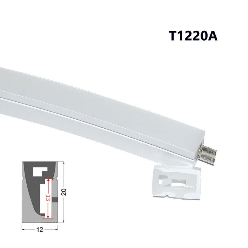 S SE Series 12×20mm Side Emitting LED Neon Housing 10mm PCB Width S1220 Premium Neon Housing IP67 Waterproof 16.4FT 5M Standard Install Retail Shelf Edge Lighting