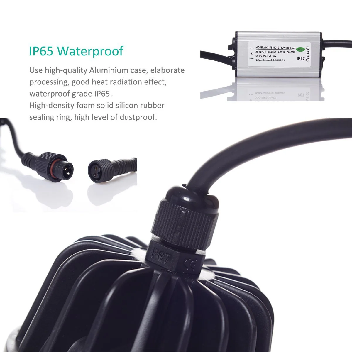 FX Waterproof Downlight – FX-2 Series IP65 LED Ceiling Downlight | 5W / 7W / 12W / 15W | CRI 80+ | AC100–240V | Damp & Wet Location Rated for Shower, Sauna & Outdoor Lighting | White Housing | 1 / 4 / 10 Pack | Non-Dimmable