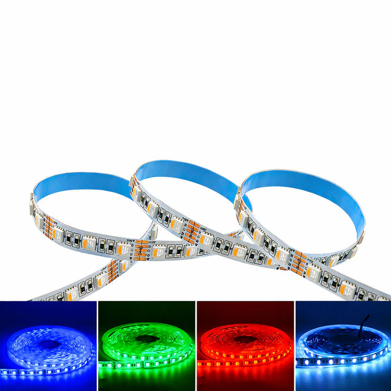 LightingWill RGBW RGBWW LED Strip Light DC24V, 10mm PCB 4-in-1 SMD5050 72 LEDs/m, IP00 IP65 IP67 Flexible LED Light Strip for Cabinet Mirror Bedroom Kitchen, 5m 50m