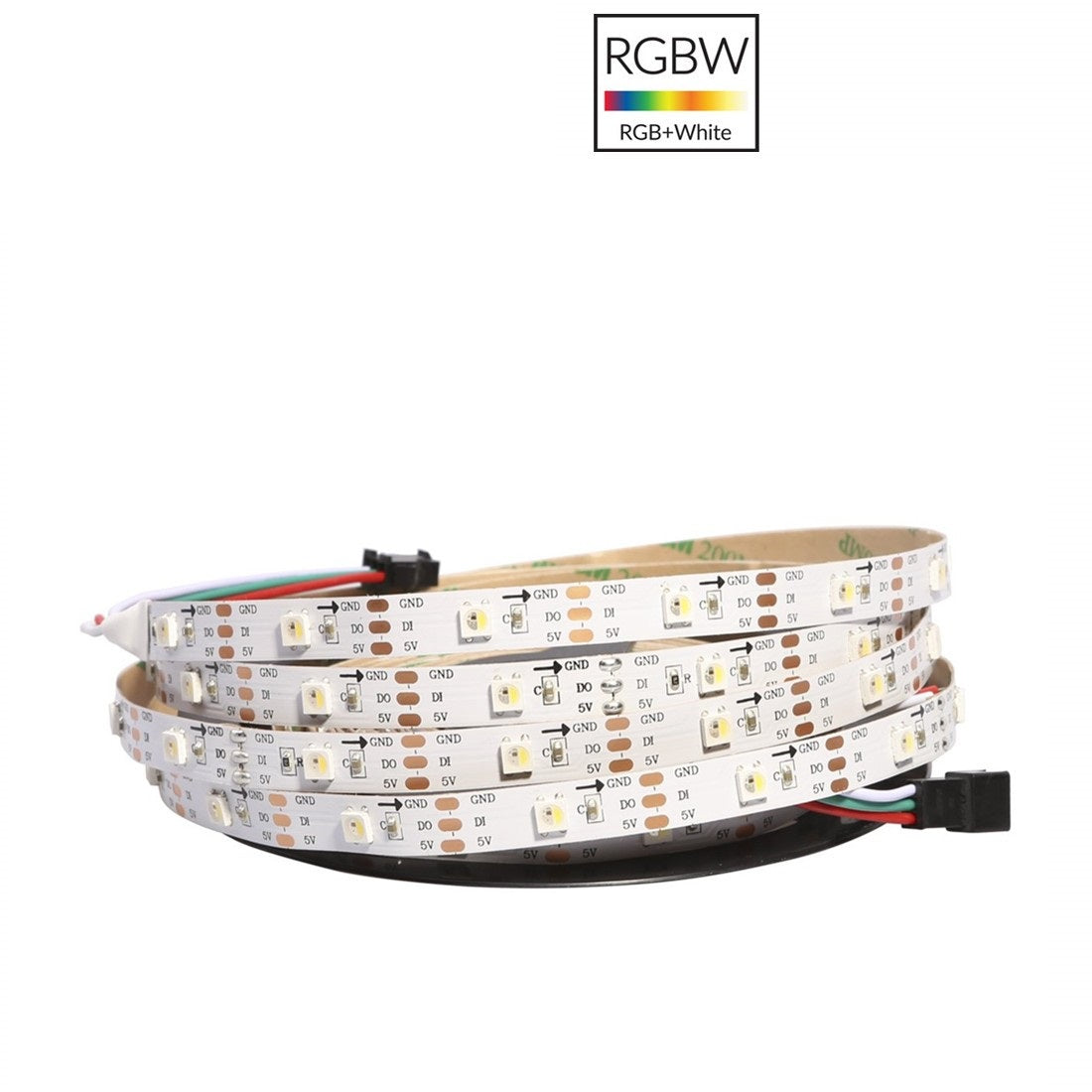 DC 5 V SK6812 Einzeln adressierbares LED-Streifenlicht 5050 RGBW 16,4 Fuß (500 cm) 30 LED/Meter LED-Pixel-Flexband Weiße Leiterplatte